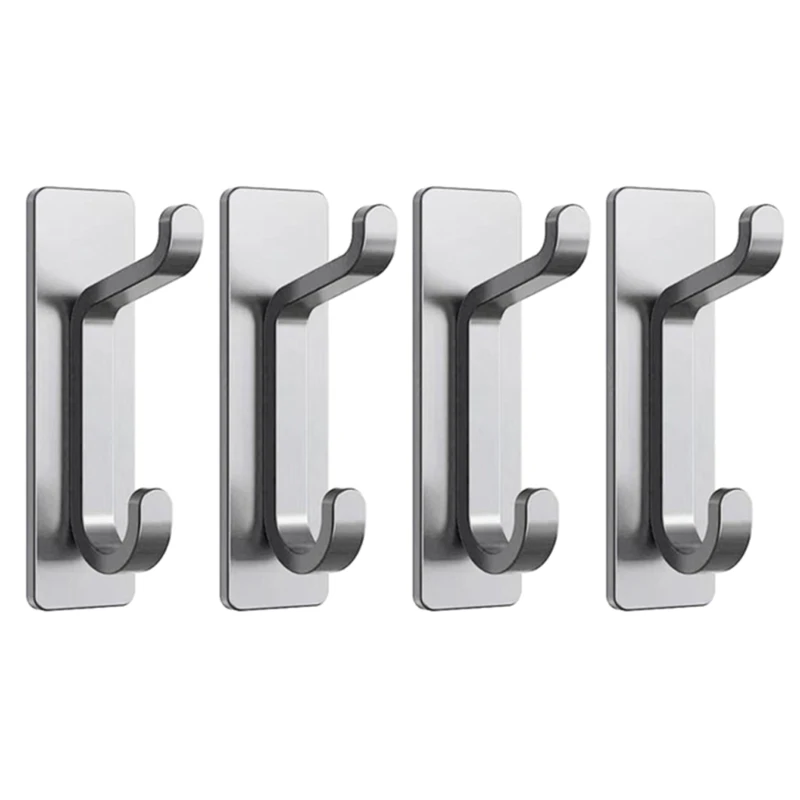 

Self Adhesive Wall Hook Strong Without Drilling Coat Bag Bathroom Door Kitchen Towel Hanger Hooks Storage Accessories