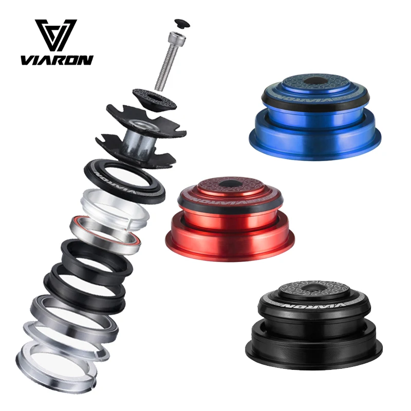 

VIARON Bicycle Headset 34/44MM Semi-Hidden Mountain Bike Front Fork Palin Straight Tube Head Tube Bearing MTB Parts