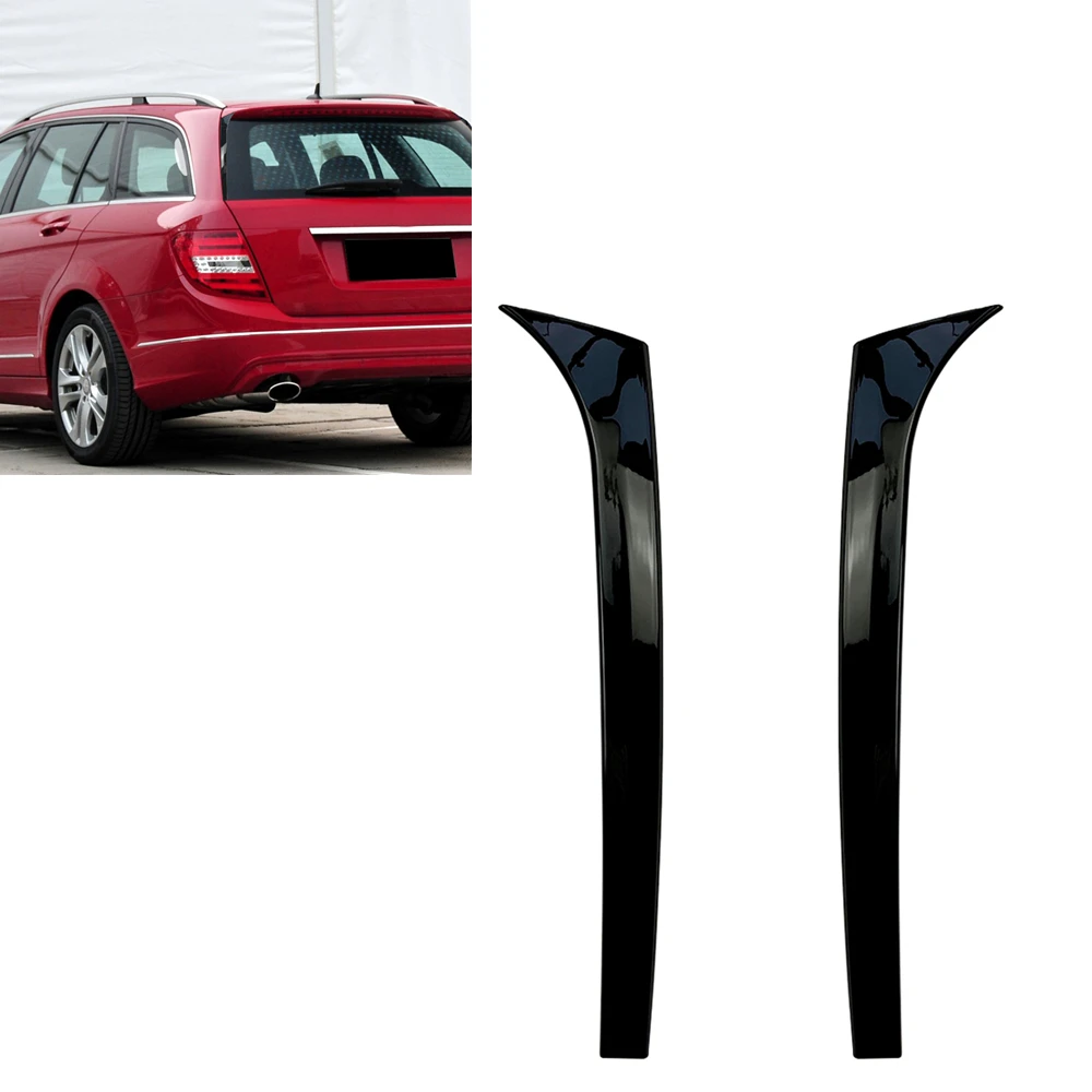2 Pieces Rear Window Trim Side Spoiler Wing Trunk Lid Windshield Splitter Shade For Mercedes Benz W204 S204 Wagon 2007-2014