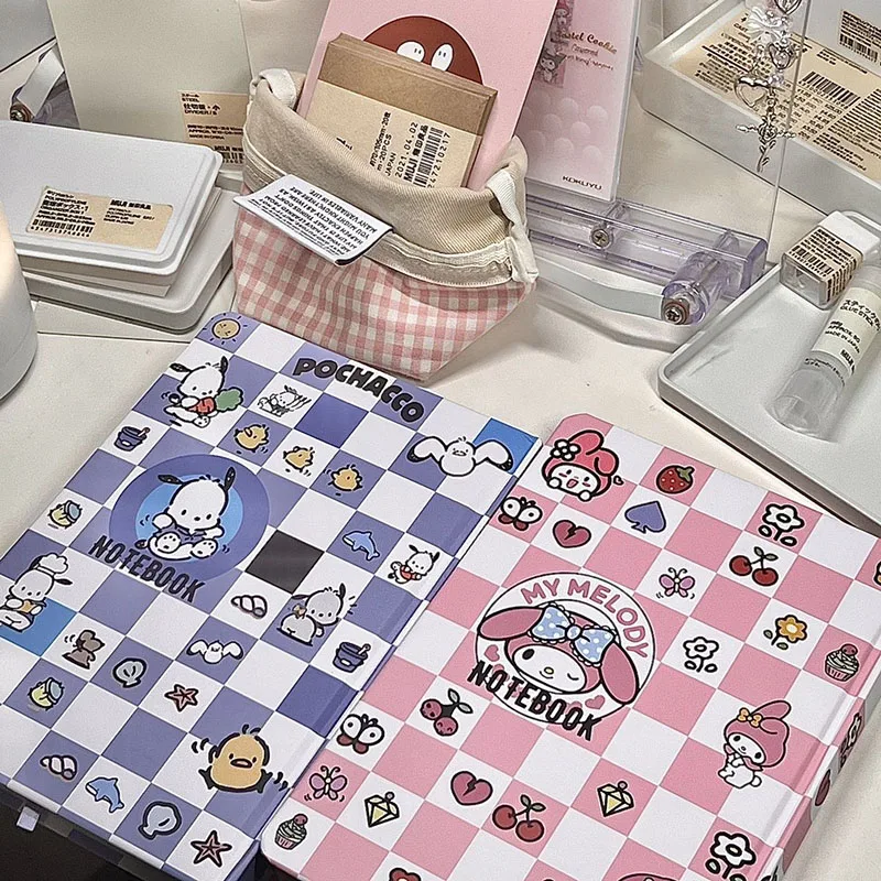 

Sanrio A5 кожаная книга Kawaii аниме студенческие канцелярские принадлежности My Melody Kuromi Cinnamoroll портативный дневник утолщенные милые девушки офис