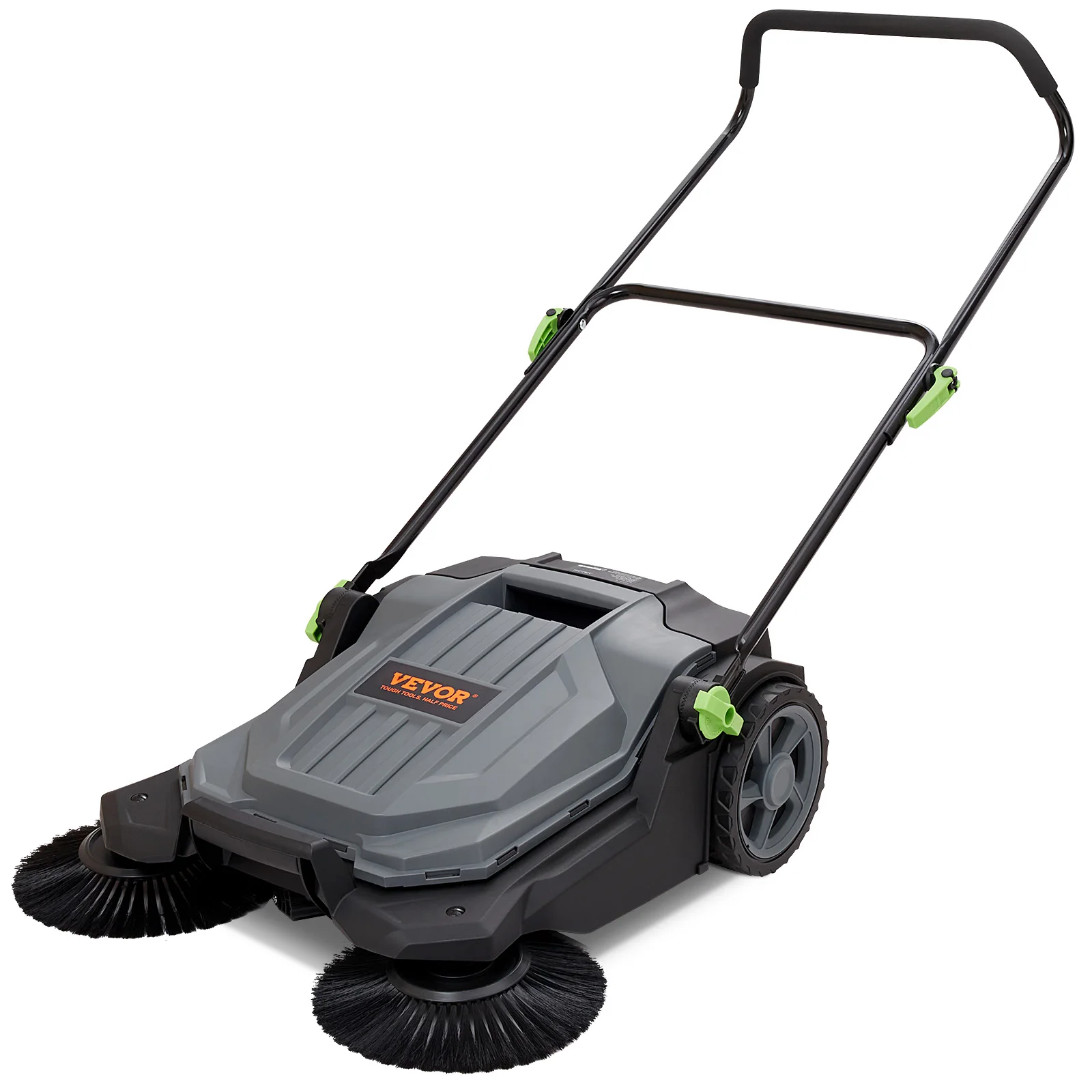 SucceBuy barredora de suelo de empuje, 65 cm ancho, depósito 5 L ajustable