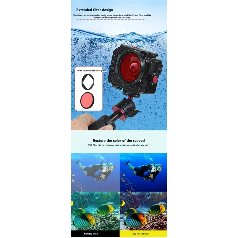 Водонепроницаемый чехол 80 м для Gopro12/11/10