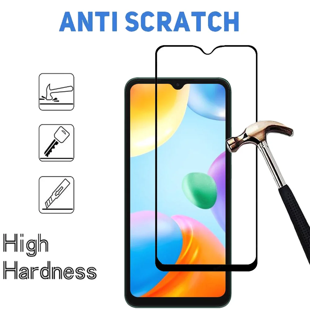 Pelicula, Front Tempered Glass For Xiaomi Redmi 10C NFC Screen Protectors Redmi 12C 10 C 9C cristal templado Redmi10C protector pantalla Redmi 10A 9A verre trempé Redmi12C Camera Lens Film