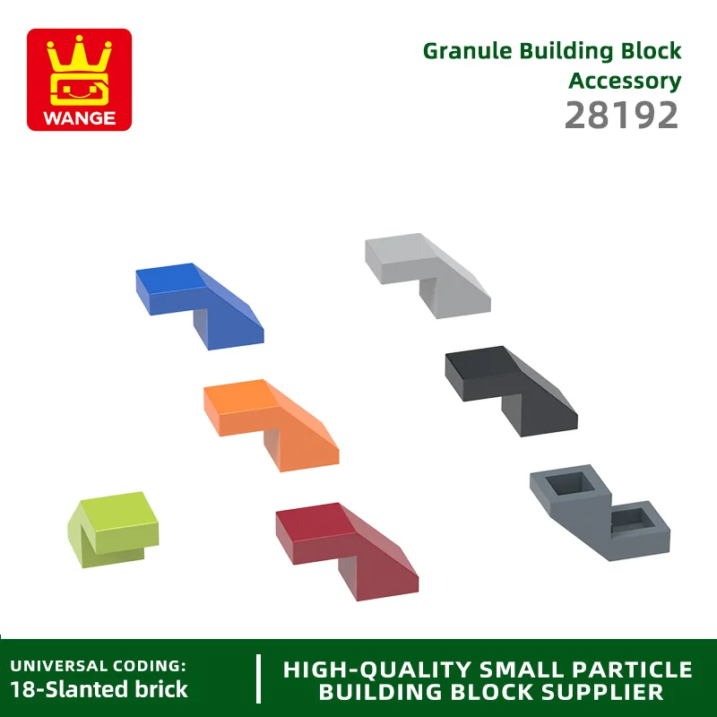 Наклон Wange 28192 100 г/238 шт. 2x1 с вырезами без блока-Гвоздика Moc совместимый кирпичом