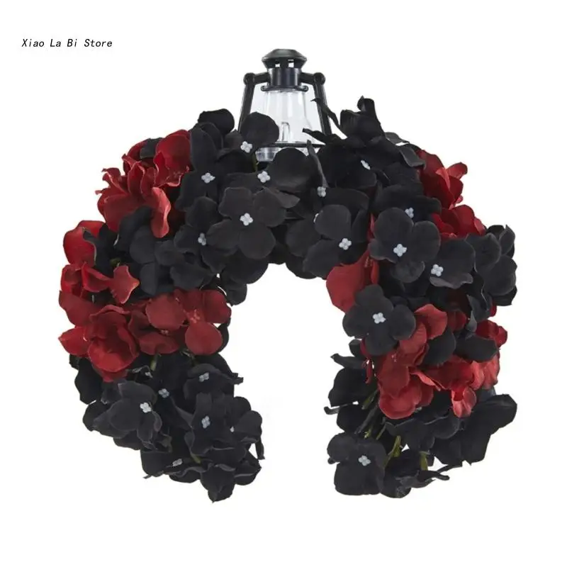 

XXFD Gothics Flower Headband Lamp Decor Crown Tiaras Headpiece Photography Props Cosplays Costumes Halloween Hair Hoop