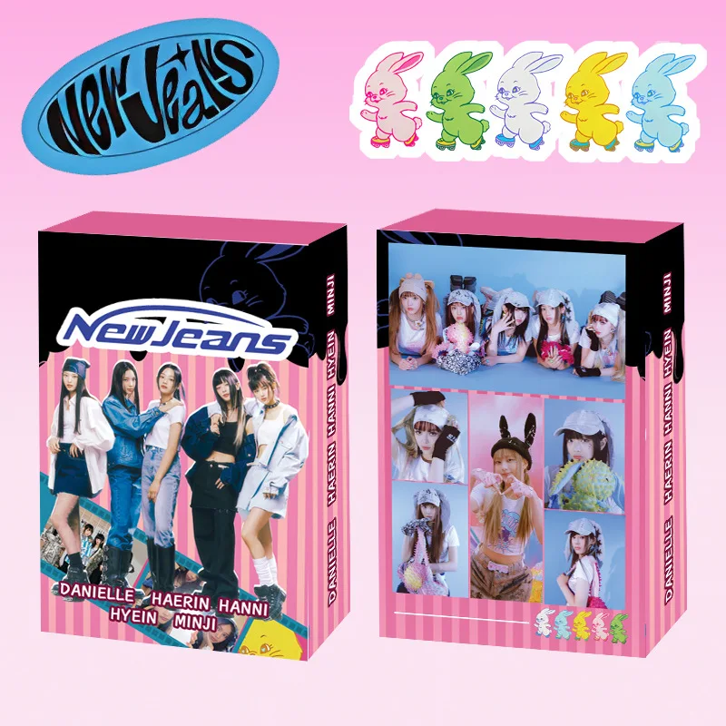 

55pcs Kpop Stuff Newjeans New Album Attention Photocard Lomo Card Collection Gifts For Fans Women HD Photos Poster Postcard