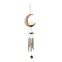 solar wind chimes for outside hollow out moon shape wind chime for outdoor indoor outdoor solar wind chimes mom birthday gifts