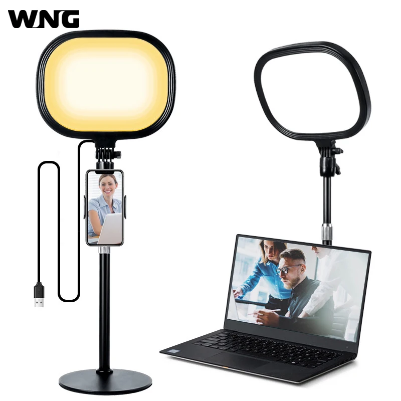 

12W Desktop Led Panel Light Youtube live Key Light Air Dimmable Photography Studio Lamp With Extend Tripod Light Stand