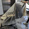 Baby Stroller Cover Mesh Mosquito Net Breathable Embroidery Sunshade Travel Ourdoor Activity Ins Style Gauze Windshield Curtain 2