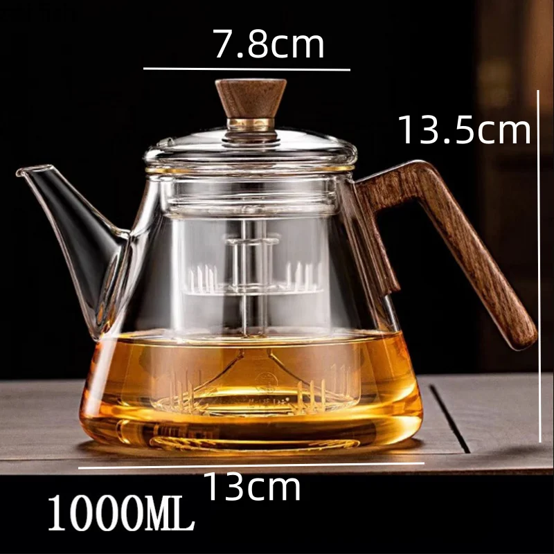 

Прозрачный стеклянный чайник 1 л