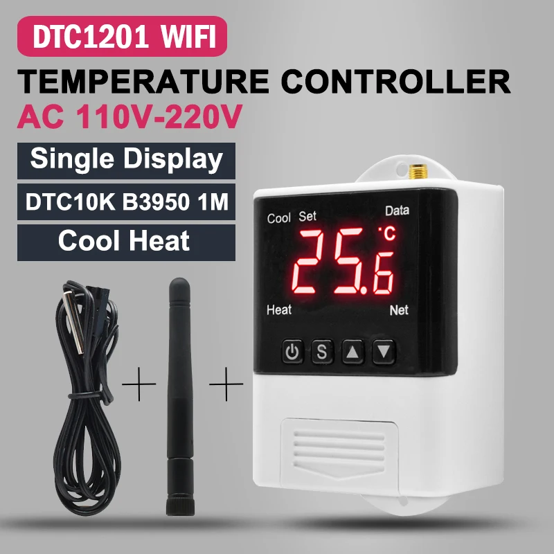 

Контроллер температуры для микрокомпьютера AC110V 220V DTC 1200 термостат терморегулятор датчик для инкубатора охлаждающий нагревательный холодильник