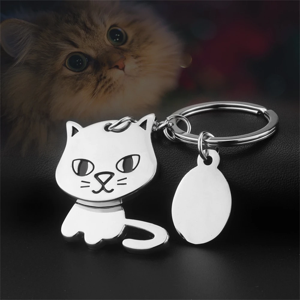 Exquisite Shaking Head Dog Cat Metal Key Chain Fashion Bag Accessories Car Key Chain Pendant Women Best Gifts Souvenir Jewelry images - 6