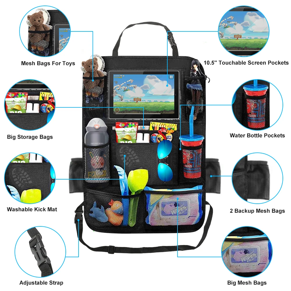 Anchtek автомобильный органайзер для заднего сиденья держатель планшета с