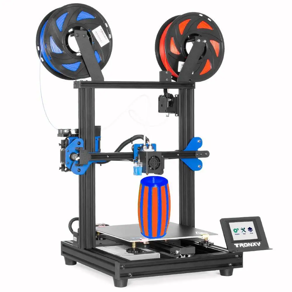 Tronxy 3D Printer XY-2 PRO-2E Titan 2-IN-1-OUT I3 FDM Dual Color Printing Size 255x255x245mm Compatible With Flexible Filament