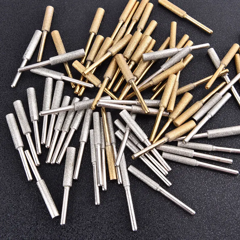 

12PCS 4.0/4.8/5.5mm Diamond Coated Cylindrical Burr Chainsaw Sharpener Stone File Chain Saw Sharpening Carving Grinding Abrasive
