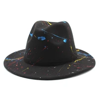 2022 new hat for women fedoras print tie dye luxury western cowboy new style jazz men caps women felted panamas fedora hat