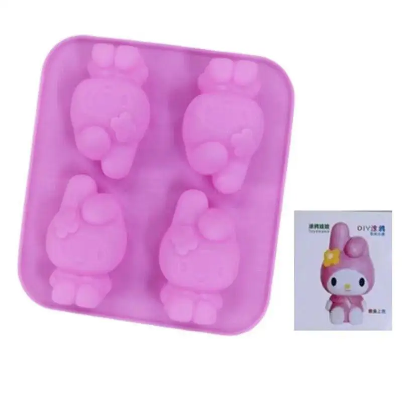 

Форма Kawaii Kuromi Stitch в форме мультяшного героя, фигурка корикоричная, моя мелодия, Sanrios, ручная работа, десерт, гипсовая силиконовая форма, подарок на день рождения