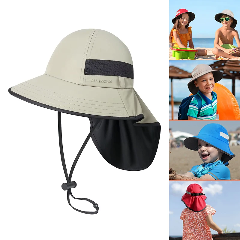 GADIEMKENSD Kid's Play Hat, Sun Hat with Neck Flap for Girls and Boys - UPF 50+ Protection, Ultra-Light M12