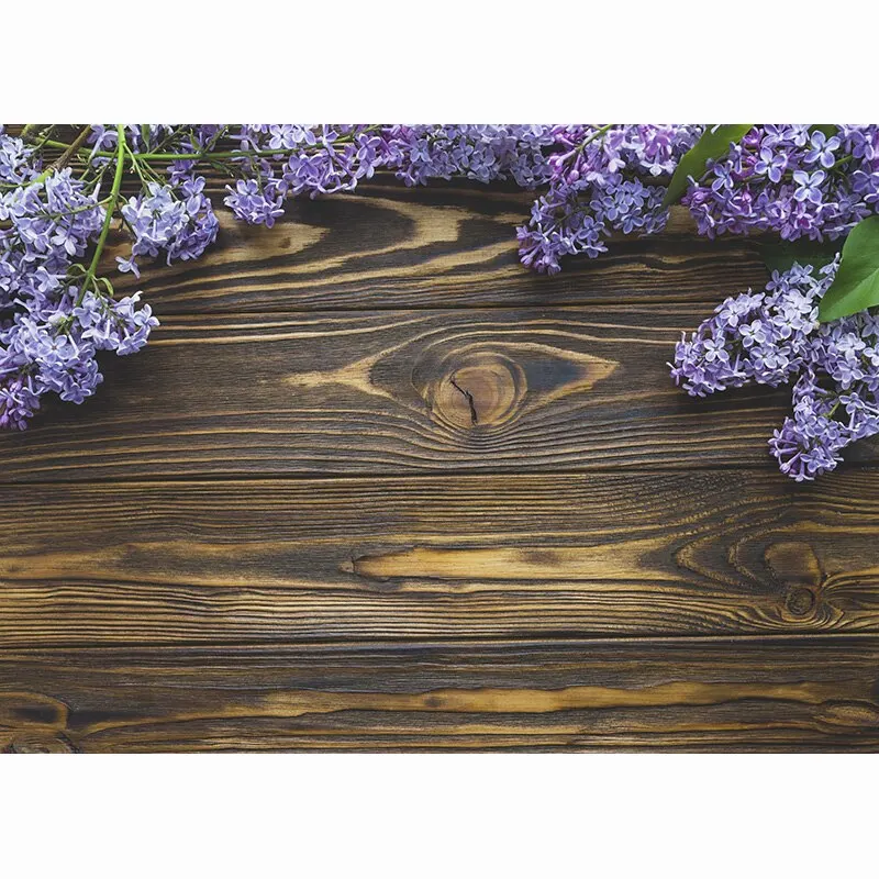 SHUOZHIKE Spring Flowers Petal Wood Plank Photography Backdrops Wooden Board Baby Pet Photo Background Studio Props Decor MHZ-03