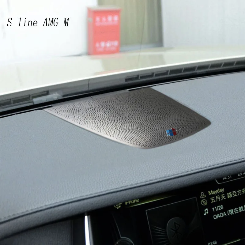 

For BMW 7 Series F01 F02 2009-2014 Car Styling Interior Dashboard Audio Stereo Speaker Decorative Center Control Cover Stickers