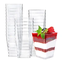 1020pcs plastic dessert cups 110ml yogurt mousses mini portion cups container tableware party wedding supplies
