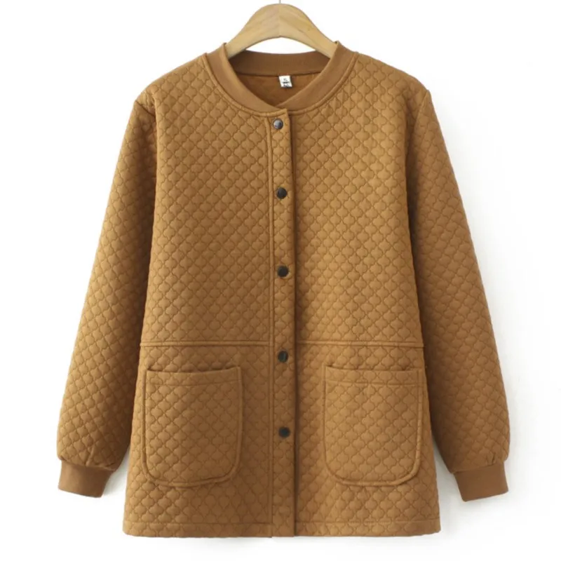 2023 Осень Женщины Одежда Плюс Размер Куртка Повседневная Мерсеризованный Хлопок