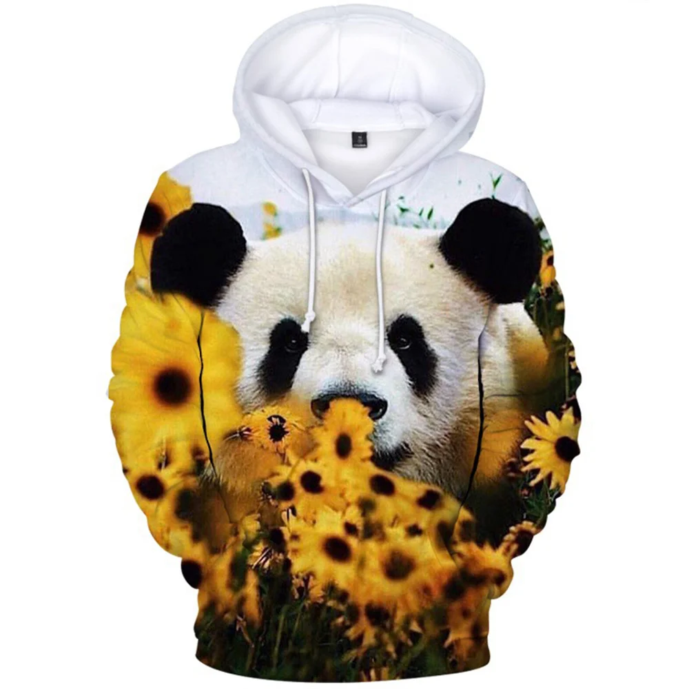 

2022 Spring Autumn New Fashion Cool Panda 3d Dgital Printing Men's Hoodies Hooded Pullover for Men Tops Clothes XXS-6XL