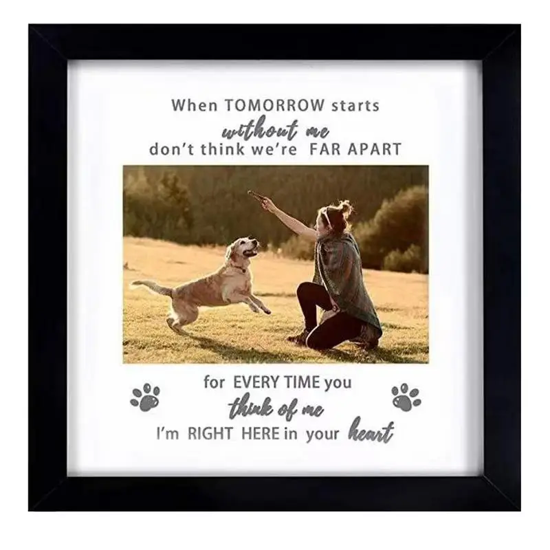 Dog Picture Frame Wooden Dog MemorialFrames for Dogs That Passed Sympathy Photo Keepsake Cat Dog Pet Loss Gift