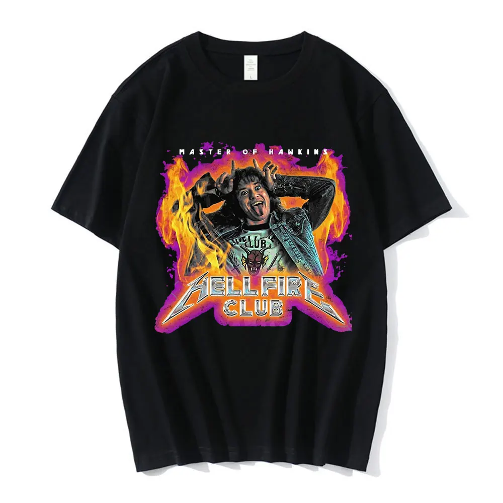 

Stranger Things 4 Hellfire Club T Shirts Men Women Eddie Munson Graphics T Shirt Harajuku Tee Shirt Oversize Streetwear Clothing