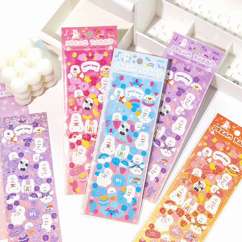 

20packs/LOT dream rabbit series creative decoration DIY PVC stickers