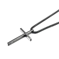 houwu custom e 611 inspiration trendy men stainless steel cross pendant necklace religion jewelry factor