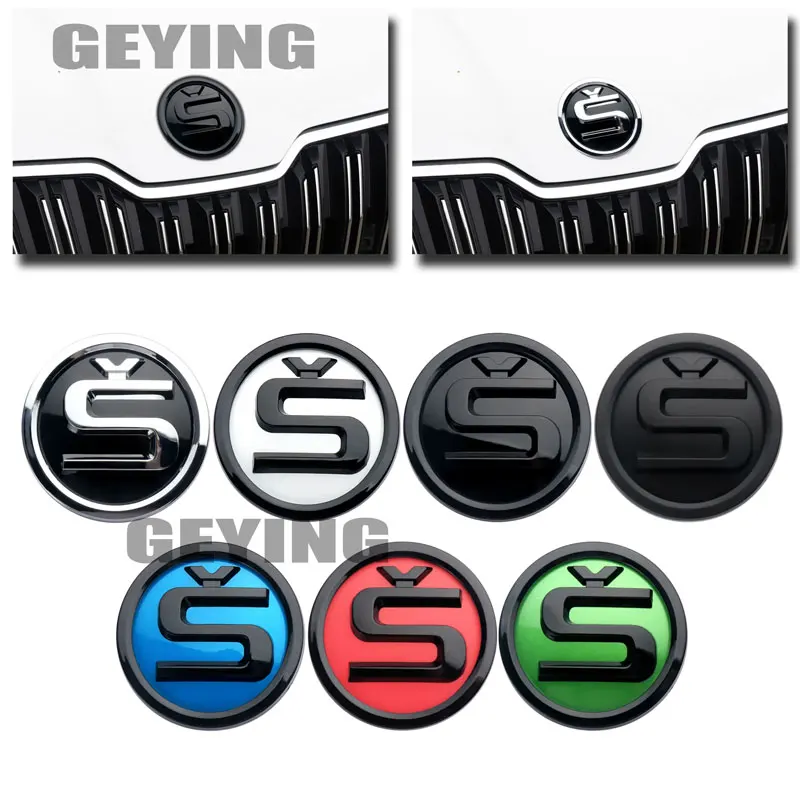 

Car Front and Rear Logos Badge Stickers For Skoda Octavia Fabia Rapid Kodiaq Karoq Superb Body Emblem Decal Accessories