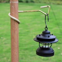 outdoor canopy pole hook portable camping lamp rack camping single head hook gas lamp oil lamp bracket tent lamp stand