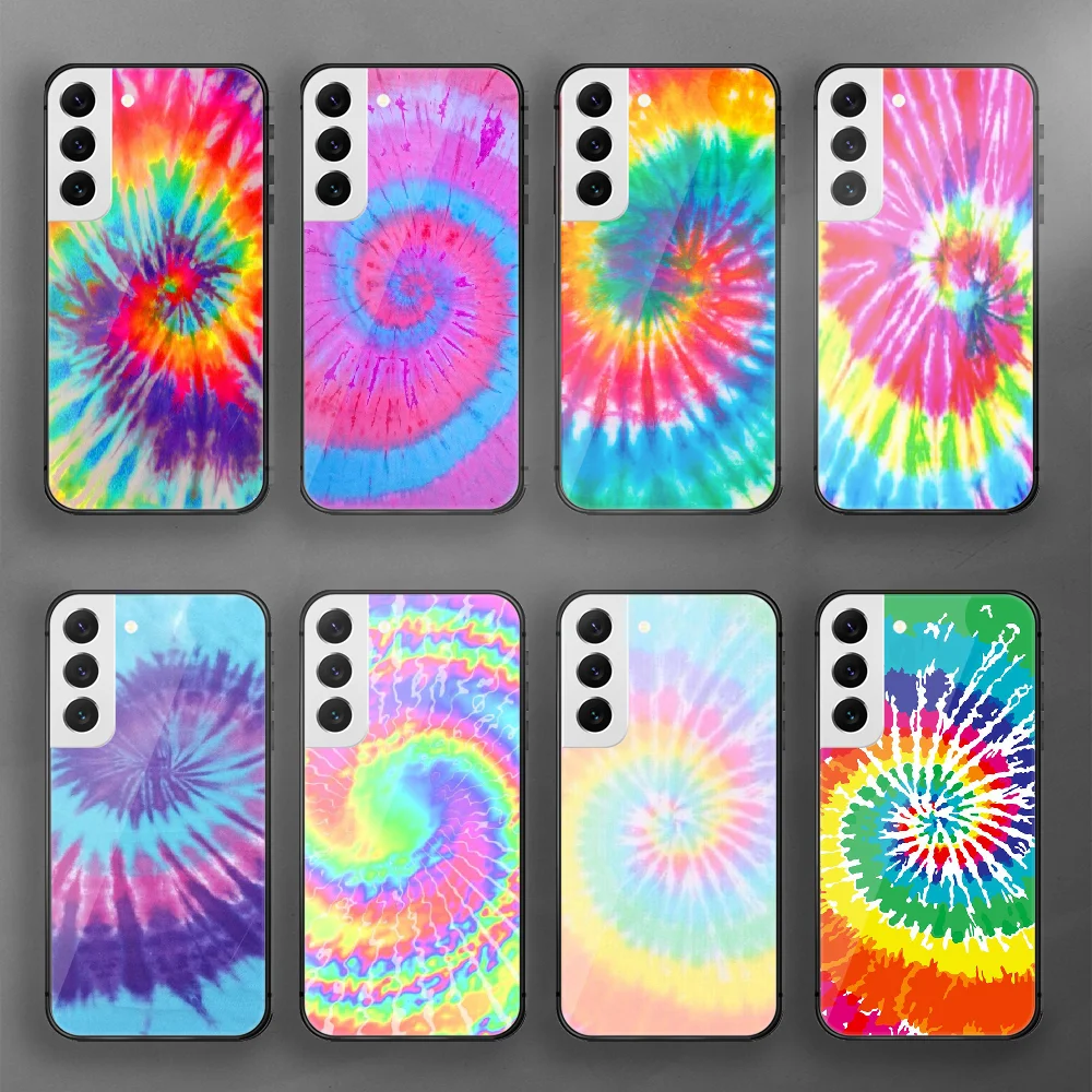 

Tie Dye Pattern Art Tempered Glass Phone Case Cover For Samsung Galaxy A S 9 12 13 20 21 22 32 33 Fe 5G Plus Ultra