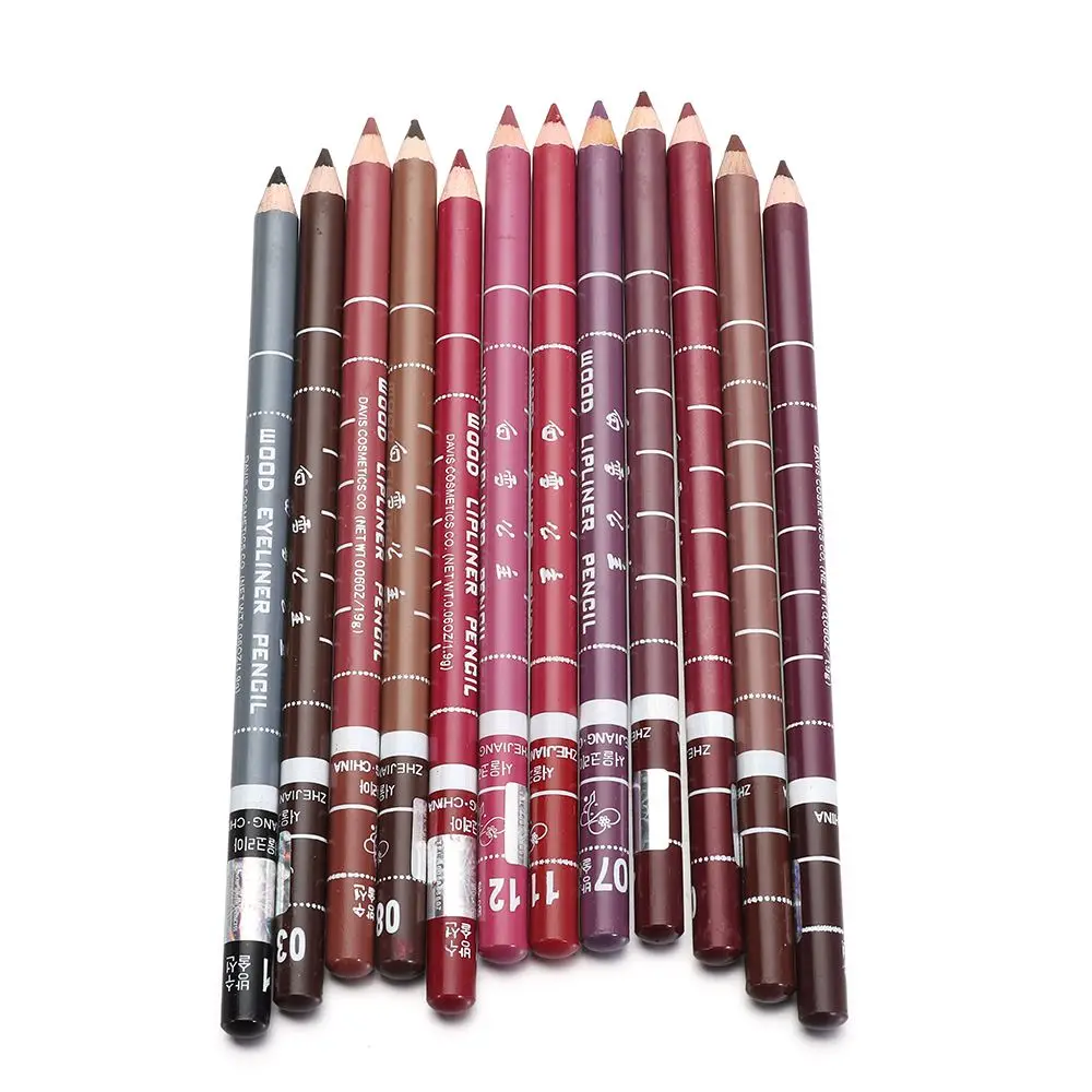 

1PC Professional Wood Lip liner Pen Waterproof Eyeliner Pencil Lady Charming Women's Makeup Long Lasting Cosmetic Tool