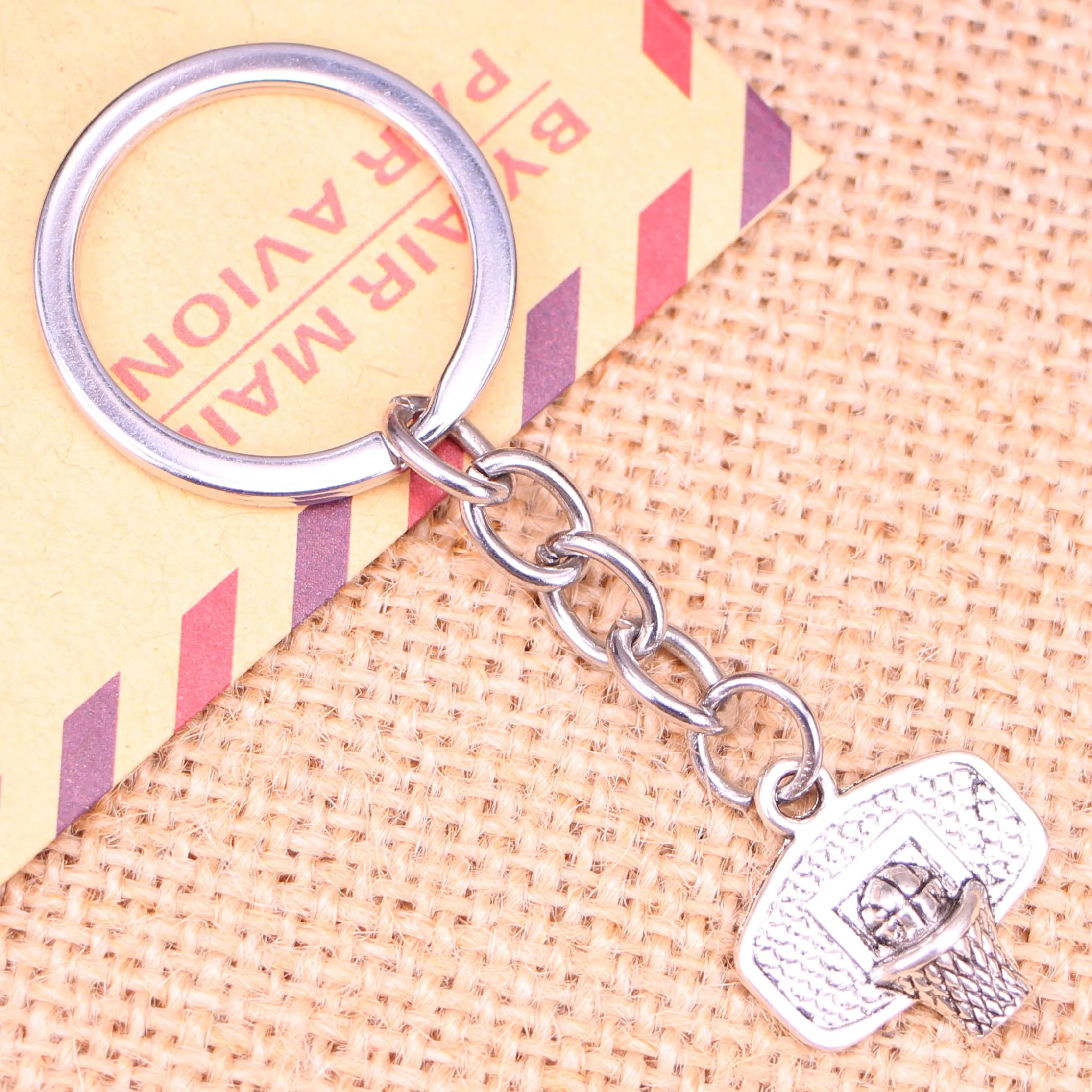 

Новинка, модный брелок 20x19 мм, подвеска в виде баскетбольной корзины, мужская бижутерия «сделай сам», брелок для автомобильного ключа, сувенирный держатель для подарка