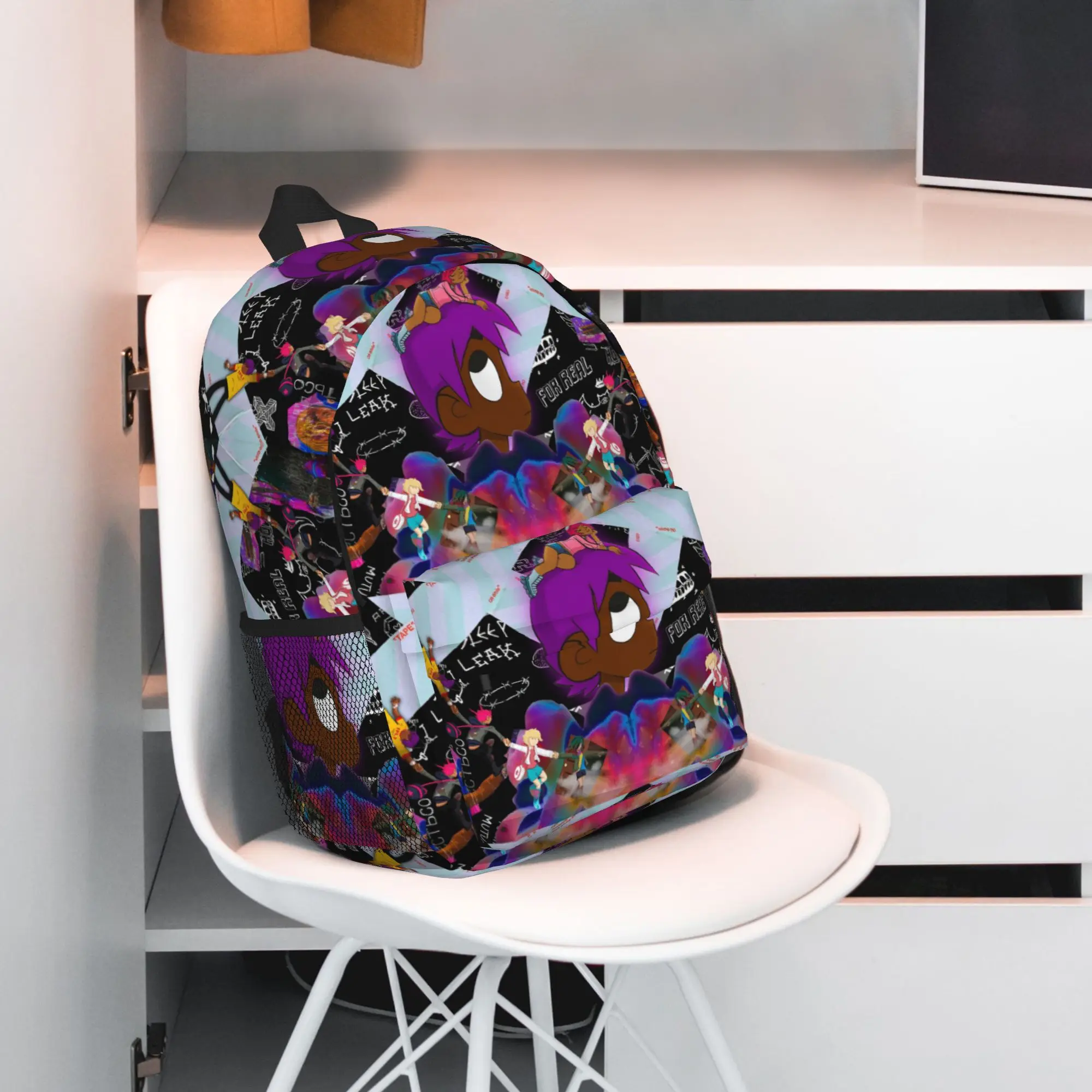 Фото Рюкзак Lil Uzi Vert, горячая распродажа, вместительный рюкзак для мальчиков и девочек, сумка через плечо для мужчин и женщин, школьная сумка №4
