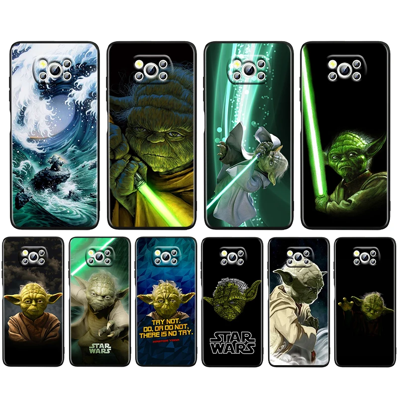 

Yoda Concept star wars Soft Black Phone Case For Xiaomi Mi Poco X4 X3 NFC F4 F3 GT M5 M5s M4 M3 Pro C40 C3 5G Cover