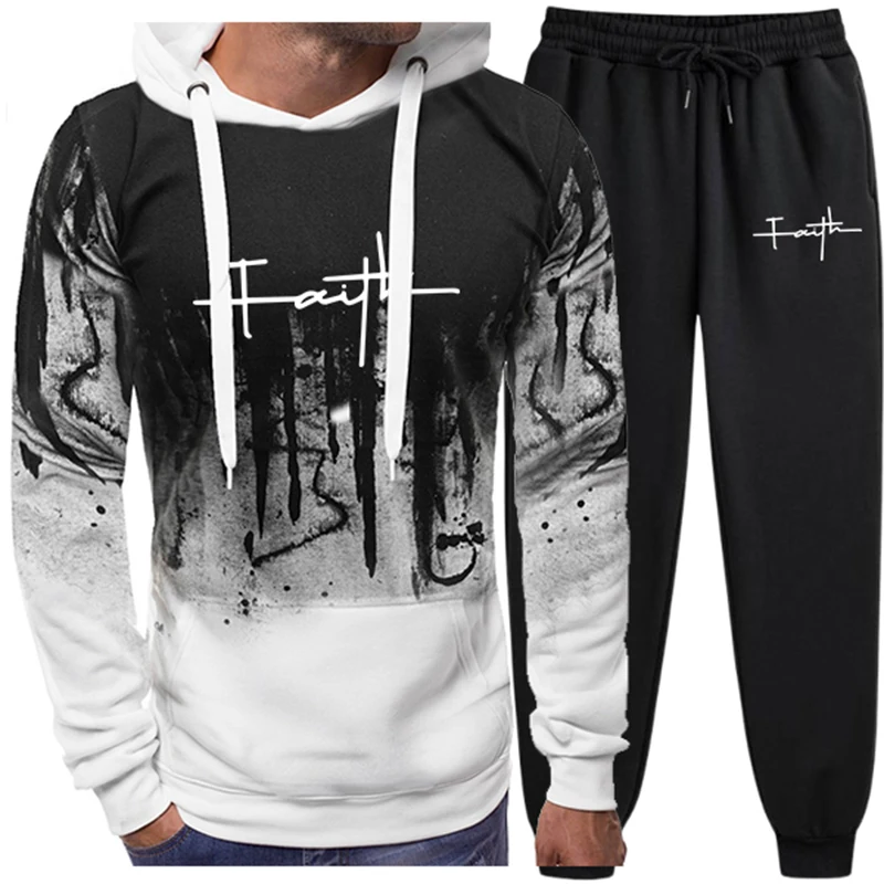 Мужской спортивный костюм повседневные толстовки для бега качественные