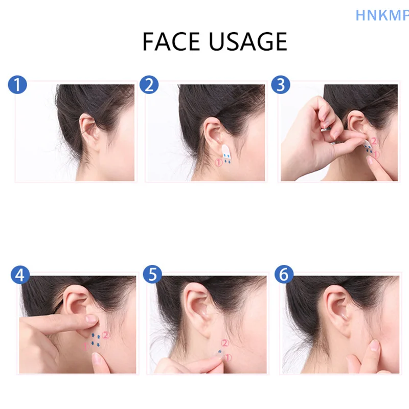 40 шт./10 листов/упак. водостойкая V-образная клейкая лента для макияжа лица