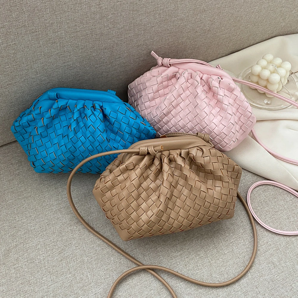 

Handbag New Fashion Shoulder Women's Leather Hand-Woven Tote Handbag Brand Designer Bags Bag With Lady Purse