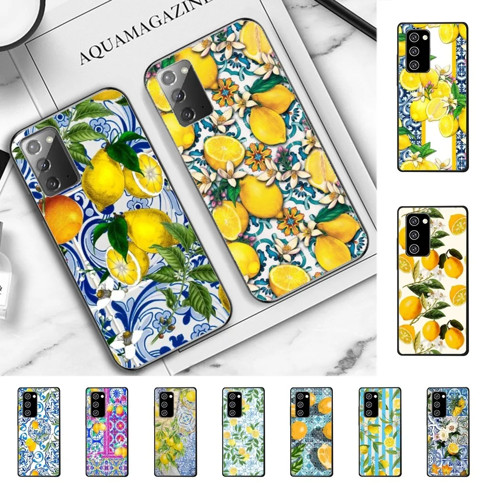 

Mediterranean Lemon Phone Case For Samsung Note 8 9 10 20 pro plus lite M 10 11 20 30 21 31 51 A 21 22 42 02 03