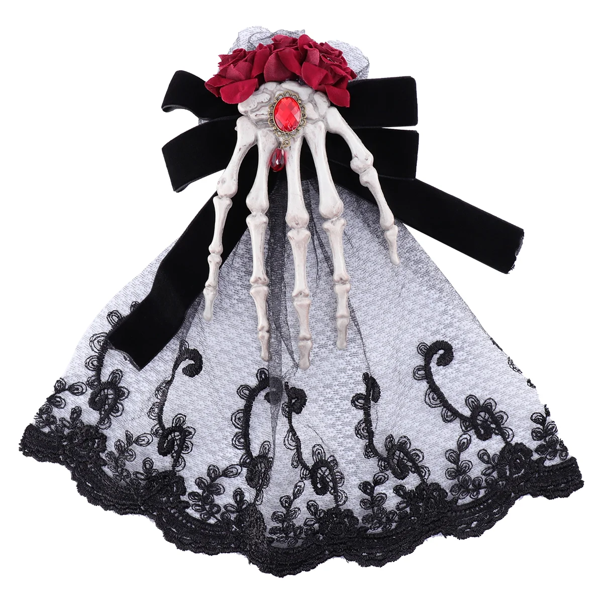 Брошь с костями рук пряжка на голову маскарадная повязка головные уборы Хэллоуин