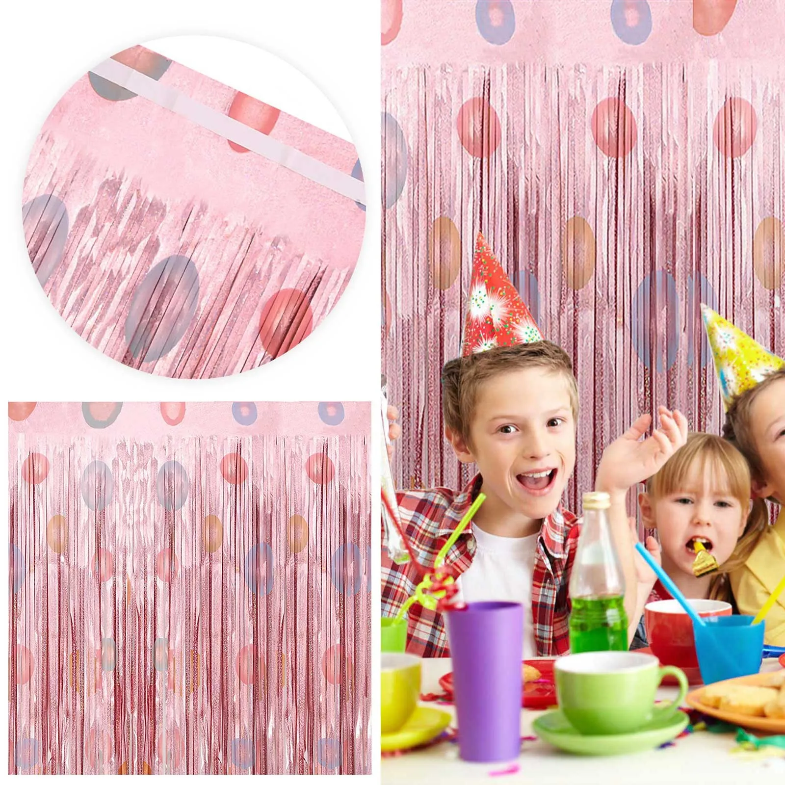 

Foil Curtains Shimmer Curtain For Birthday Wedding Party Bright Rain Curtain Party Decoration Rain Curtain 1mX2.5m