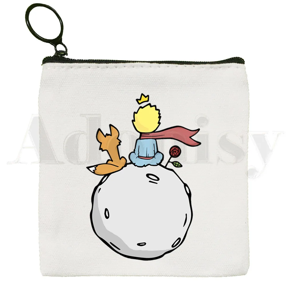Little Prince Art Beautiful Retro Pretty Cute Bag Coin Purse Storage Small Bag Card Bag Key Bag Coin Clutch Bag Zipper Key Bag