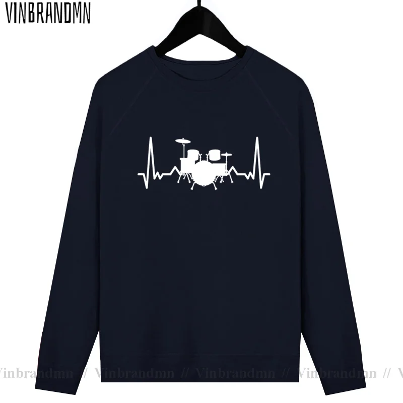 Фото Мужские пуловеры с капюшоном Drums Heartbeat, уличная одежда в стиле хип-хоп, мужские толстовки с капюшоном для любителей рок-музыки, подарки для участников группы, барабанщиков №5