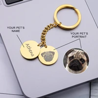 custom name keychains for women men stainless steel pet photo keychains personalized key chains birthday christmas jewelry gift