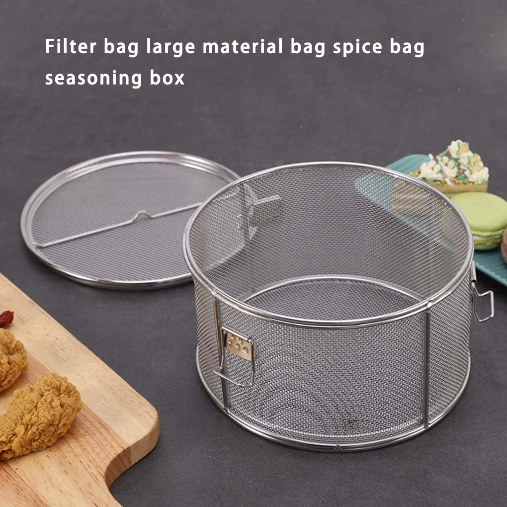 

Разделительный фильтр в виде корзины для специй, кухонное приспособление, сетка из нержавеющей стали для приправ, без заусенцев, товары для ...