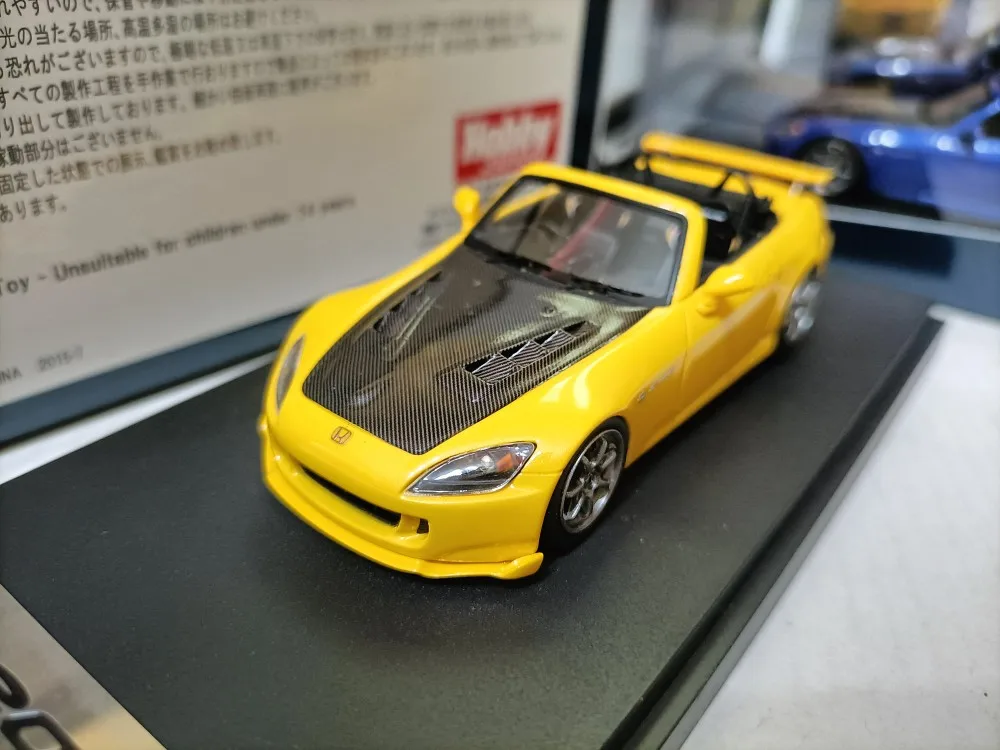 

MARK43 1 43 Unlimited Honda Small Steel Cannon Mugen S2000 AP2 Yellow Sports Car Model