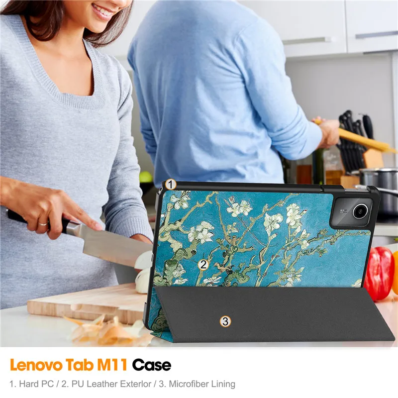 Чехол для Lenovo Xiaoxin Pad 2024 11 дюймов кожаный чехол Tab M11 TB330FU TB331FC